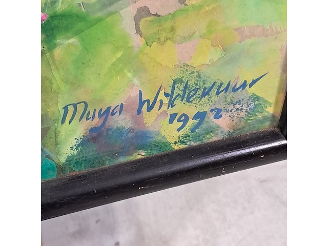 Acryl schilderij, maya wildevuur, bloemen - afbeelding 4 van  10