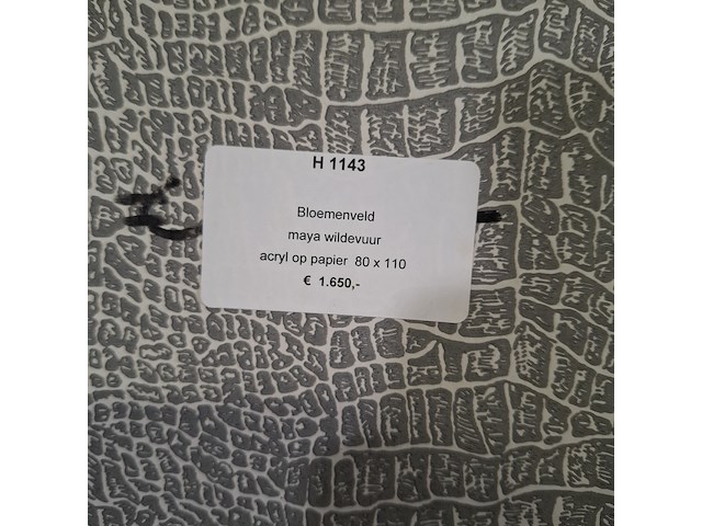 Acryl schilderij, maya wildevuur, bloemenveld, 1997 - afbeelding 2 van  10