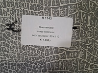 Acryl schilderij, maya wildevuur, bloemenveld, 1997 - afbeelding 2 van  10