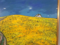 Acryl schilderij, maya wildevuur, bloemenveld, 1997 - afbeelding 5 van  10