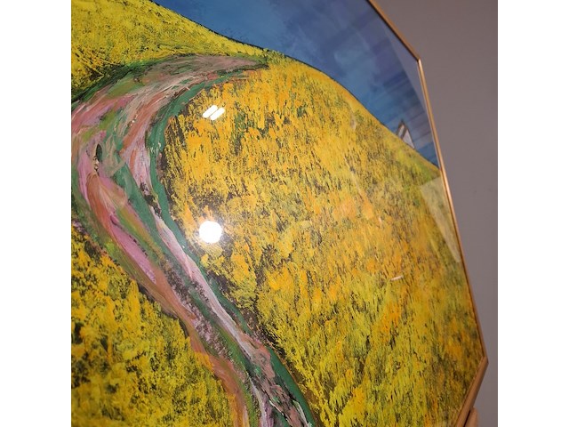 Acryl schilderij, maya wildevuur, bloemenveld, 1997 - afbeelding 7 van  10