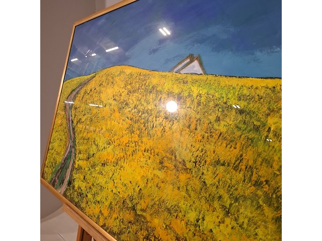 Acryl schilderij, maya wildevuur, bloemenveld, 1997 - afbeelding 8 van  10