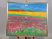 Acryl schilderij, maya wildevuur, bloemenveld, 1998 - afbeelding 1 van  7