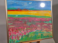 Acryl schilderij, maya wildevuur, bloemenveld, 1998 - afbeelding 2 van  7