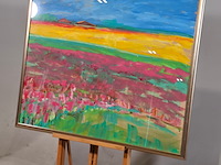 Acryl schilderij, maya wildevuur, bloemenveld, 1998 - afbeelding 3 van  7