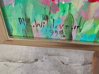 Acryl schilderij, maya wildevuur, bloemenveld, 1998 - afbeelding 4 van  7
