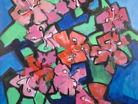 Acryl schilderij, maya wildevuur, boeket - afbeelding 1 van  6