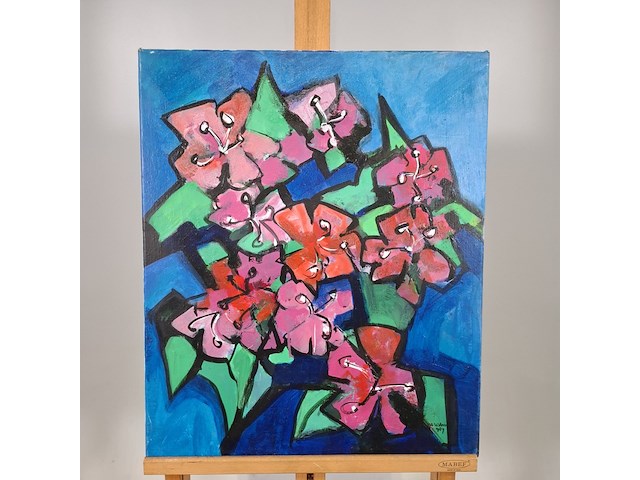 Acryl schilderij, maya wildevuur, boeket - afbeelding 2 van  6