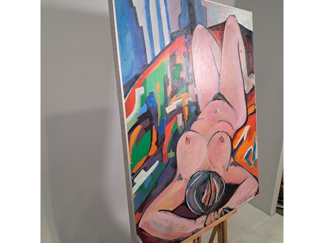 Acryl schilderij, maya wildevuur, brigitte - afbeelding 4 van  8