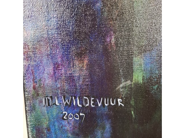 Acryl schilderij, maya wildevuur, broer en zus, 2007 - afbeelding 4 van  6