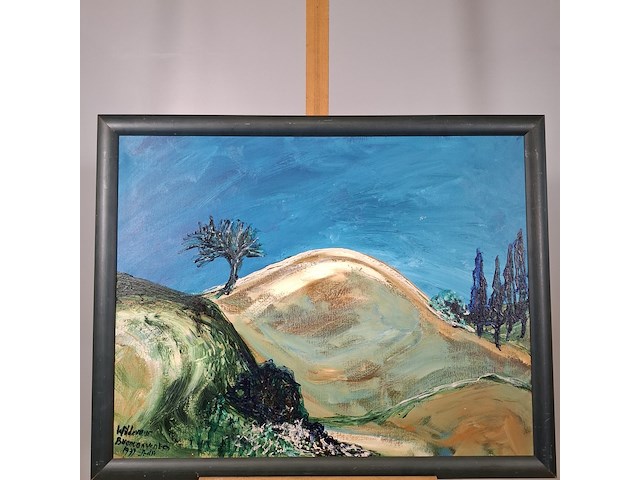 Acryl schilderij, maya wildevuur, bueno convento, 1997 - afbeelding 2 van  9