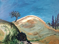 Acryl schilderij, maya wildevuur, bueno convento, 1997 - afbeelding 1 van  9