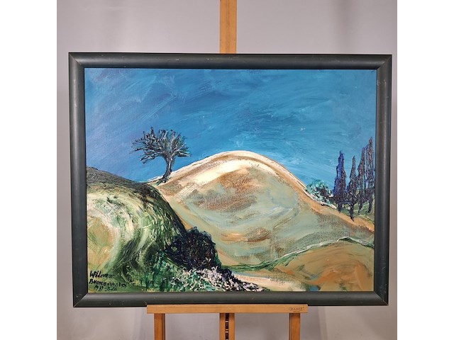 Acryl schilderij, maya wildevuur, bueno convento, 1997 - afbeelding 2 van  9