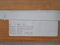 Acryl schilderij, maya wildevuur, bueno convento, 1997 - afbeelding 8 van  9