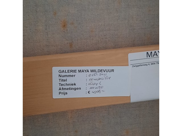 Acryl schilderij, maya wildevuur, compositie - afbeelding 8 van  8