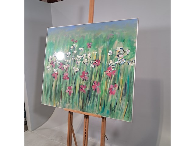 Acryl schilderij, maya wildevuur, compositie - afbeelding 4 van  9