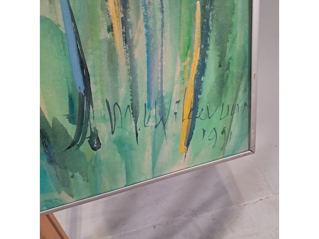 Acryl schilderij, maya wildevuur, compositie - afbeelding 5 van  9