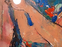 Acryl schilderij, maya wildevuur, dame, 1991 - afbeelding 6 van  9