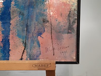 Acryl schilderij, maya wildevuur, dame, 1991 - afbeelding 7 van  9