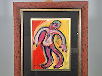 Acryl schilderij, maya wildevuur, dansende vrouw, 1996 - afbeelding 2 van  9