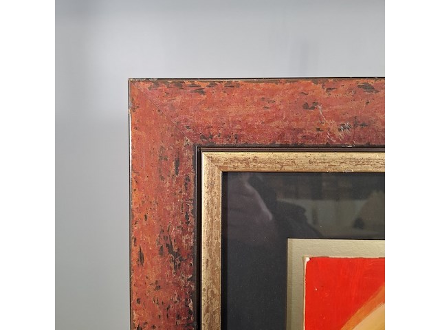 Acryl schilderij, maya wildevuur, dansende vrouw, 1996 - afbeelding 7 van  9