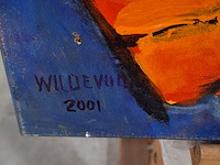 Acryl schilderij, maya wildevuur, dansers mexico, 2001 - afbeelding 5 van  8