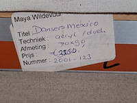Acryl schilderij, maya wildevuur, dansers mexico, 2001 - afbeelding 8 van  8