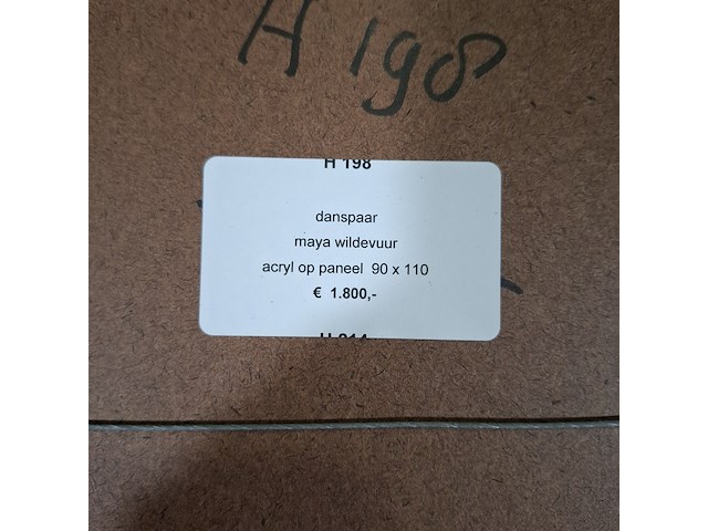 Acryl schilderij, maya wildevuur, danspaar - afbeelding 3 van  11