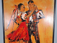 Acryl schilderij, maya wildevuur, danspaar - afbeelding 5 van  11