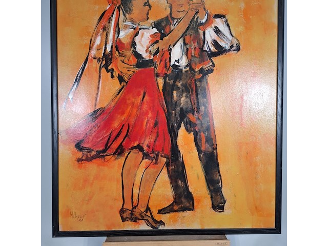 Acryl schilderij, maya wildevuur, danspaar - afbeelding 6 van  11