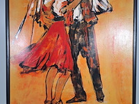 Acryl schilderij, maya wildevuur, danspaar - afbeelding 6 van  11