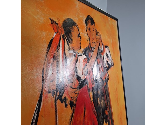 Acryl schilderij, maya wildevuur, danspaar - afbeelding 8 van  11