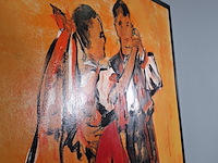 Acryl schilderij, maya wildevuur, danspaar - afbeelding 8 van  11