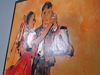 Acryl schilderij, maya wildevuur, danspaar - afbeelding 9 van  11