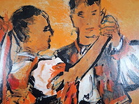 Acryl schilderij, maya wildevuur, danspaar - afbeelding 11 van  11