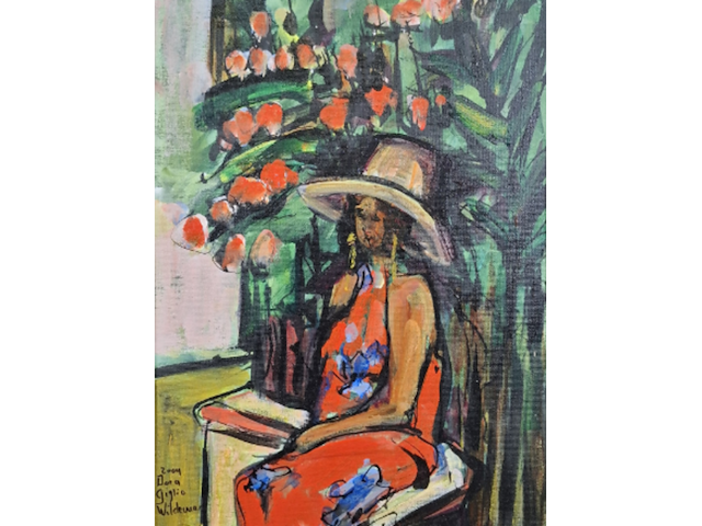 Acryl schilderij, maya wildevuur, dora giglio, 2004 - afbeelding 1 van  11