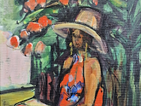 Acryl schilderij, maya wildevuur, dora giglio, 2004