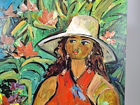 Acryl schilderij, maya wildevuur, dora op giglio, 2004 - afbeelding 4 van  8