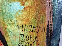 Acryl schilderij, maya wildevuur, dora op giglio, 2004 - afbeelding 5 van  8