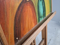 Acryl schilderij, maya wildevuur, familie tafereel - afbeelding 5 van  15