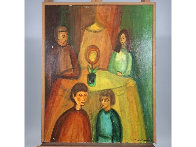 Acryl schilderij, maya wildevuur, familie tafereel - afbeelding 8 van  15