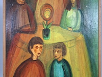 Acryl schilderij, maya wildevuur, familie tafereel - afbeelding 10 van  15