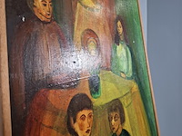 Acryl schilderij, maya wildevuur, familie tafereel - afbeelding 12 van  15