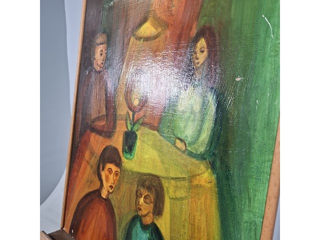 Acryl schilderij, maya wildevuur, familie tafereel - afbeelding 13 van  15