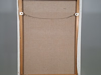 Acryl schilderij, maya wildevuur, figuren, 1992 - afbeelding 4 van  7