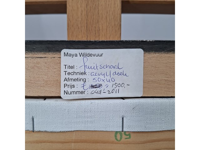 Acryl schilderij, maya wildevuur, fruitschaal - afbeelding 2 van  10