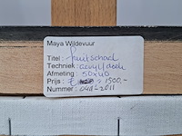 Acryl schilderij, maya wildevuur, fruitschaal - afbeelding 2 van  10