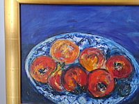 Acryl schilderij, maya wildevuur, fruitschaal - afbeelding 4 van  10