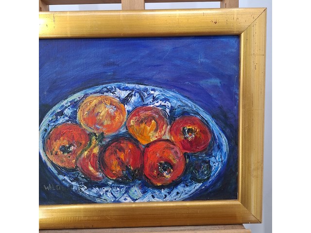 Acryl schilderij, maya wildevuur, fruitschaal - afbeelding 5 van  10