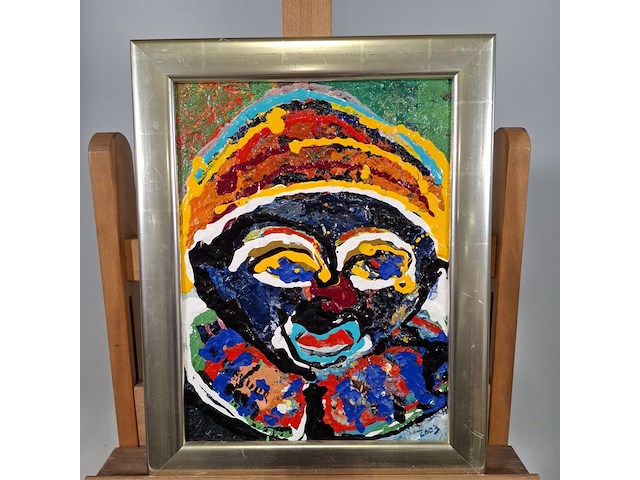 Acryl schilderij, maya wildevuur, gezicht - afbeelding 2 van  8